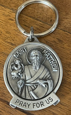 JCC Fine Pewter 2003 St Matthew Pray For Us Keychain ~ No box picture
