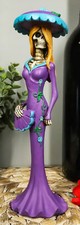 Steampunk Aristocrat Lady In Purple Skeleton Statue Day Of The Dead Baroness picture