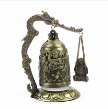 Zen Art Brass Feng Shui Desktop Dragon Windbell Oriental Dragon Gong Home Decor picture