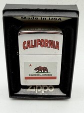 Vintage 2016 California Republic High Polish Chrome Zippo Lighter B50 picture