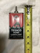 Vintage Texaco Home Lubricant Handy Oiler 4 Oz Can w/ Lead Spout 1930-40s picture