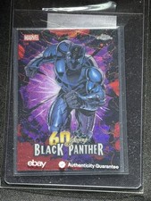Black Panther 2026 Topps Chrome Marvel #BP-07 Red Wave Refractor 60 Years /5 picture