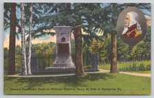 Postcard General Braddocks Tomb National Highway Route 40 Uniontown PA picture
