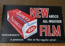 Vintage 1960s Ansco Film Advertising Poster Sign 18x11 picture