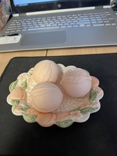 Vintage Avon Peach Orchard Ceramic Dish and Peach Soaps Both Boxed picture