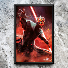 {SIGNED} Star Wars: Darth Maul Art Print 11x17