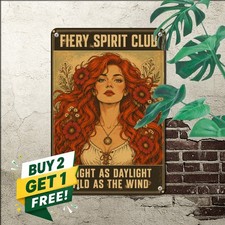 Redheads Are Sunshine Mixed With Hurricane Wall Metal Tin Sign Plaque 8x12 picture
