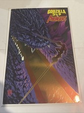 GODZILLA VS. AVENGERS #1 MARVEL 2025 1ST PRINT OKAZAKI FOIL VARIANT SCANS picture