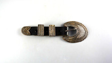 Vintage Navajo Indian ster Silver Handstamped Ranger Set - 3.7 Oz .. picture