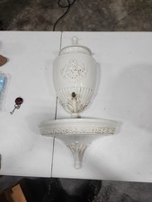 Vintage 2pc White Lavabo Wall Fountain 19”T Italy MCM Mid Century picture
