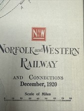 1920 Norfolk and Western Railway 25th Annual Report - With Large Fold-Out Map picture