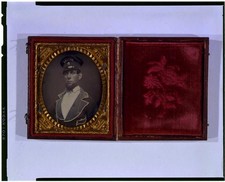 Photo:Unidentified Man in Uniform  1840s 1850s Hat DELUGE 6 picture
