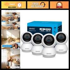 GNCC Cameras for Home Security 5Ghz WiFi Indoor Camera with 360°PTZ, 4 Pack picture