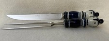 Vtg Rosenthal Studio Line Siena Carving Set Bjorn Wiinblad Blue Ceramic Handle picture