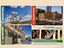 MBTA CHARLIECARD 4 Pack Red Blue Green Standard Train Cards FIFA Boston 250 picture