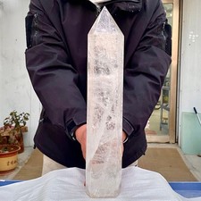 8.2LB Large Natural White crystal pillar quartz crystal reiki healing picture