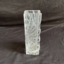 Germany Heavy Lead Crystal Sunburst Vase Warmensteinach Glaswerke 8
