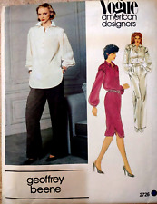 NEW Vogue 2726 1980's GEOFFREY BEENE Shirtwaist Dress, Top, Pants; Sz 14 bust 36 picture