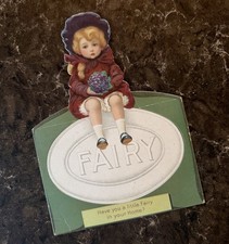 Antique FAIRY SOAP Advertising Die Cut Store Display Cardboard Hanging Sign CUTE picture