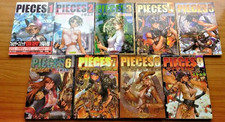 Masamune Shirow PIECES 1-9 Complete Set Art Book Japan picture