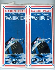 1933 S S Washington Cabin Plan United States Lines Steamship Ocean Liner picture