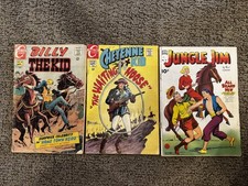 Vintage Western Comic Books, Lot of 3 - Billy the Kid, Cheyenne Kid, Jungle Jim picture