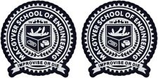Improvise or Die Macgyver School of Engineering PVC Patch |2PC  PVC RUBBER 3