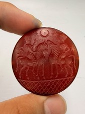 Stunning Rare Kings Roman Old Agate Seal Intaglio Stone Stamp picture
