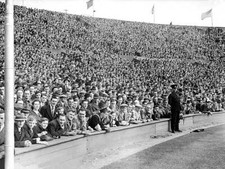 Football Section of the vast crowd Old Historic Photo picture
