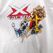 Vtg 80s X Factor T Shirt L Marvel Screen Stars Deadstock 90s NOS 1989 White SS picture