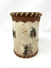 Native American Handmade Birch Bark Cylinder Container picture