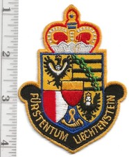 Furstentum Liechtenstein Coat of Arms Black Banner Patch picture