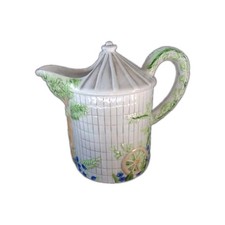 Cracker Barrel Vintage 1998 The Garden Ceramic Pitcher 7.25 picture