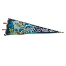 Vintage 1940’ St Louis Zoo  Souvenir Pennant Made in Japan Super Condition picture