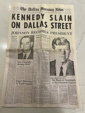 1963 JFK Assassination Newspaper The Dallas Morning News Nov 23 - Reprint picture