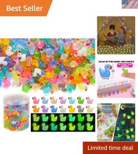 240pcs Luminous Mini Resin Ducks, Tiny Animals Bulk Glow in The Dark Small Pl... picture