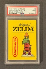 1989 Topps Nintendo Legend of Zelda Game Tip Stickers Link Triforce #32 PSA 9 picture