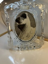 Mikasa Princess Lead Crystal Picture Frame 11” X 9” Holds Oval 5