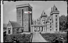 Vintage Glass Photo Plate, Black & White Negative 9X14 CM, Château Pau Facade picture