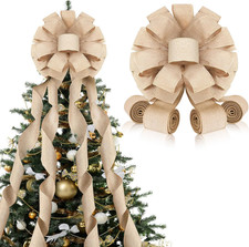 Redbaker 9ft Large Christmas Tree Topper Bow Holiday Indoor Outdoor Decor picture