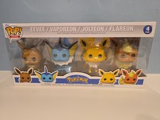 Funko Pop Pokemon Eevee Vaporeon Jolteon Flareon Eeveelutions 4 Pack 2022 - NEW picture