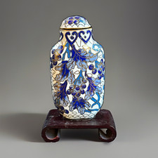Antique Chinese Cloisonné Enamel Snuff Bottle – w/ 1991 Hong Kong receipt picture