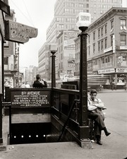 1939 New York Eighth Avenue SUBWAY ENTRANCE 41st Street and 8th Photo  (233-i) picture