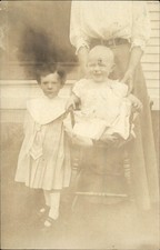 Sanbornville NH CAncel Children Portrait c1900s-10s Real Photo Vintage Postcard picture