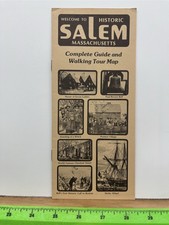 1980s ? Salem Massachusetts Walking Tour Guide Map Brochure Vintage picture