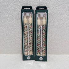 Vtg Past Times Medieval Taper Candles William Morris Style NOS Lot of 4 England picture