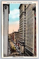 View of Yonge Street Looking North. Vintage Toronto Postcard picture