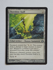 Magic the Gathering Thornbite Staff Artifact Morningtide Edition Card 145/150 #2 picture