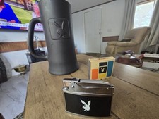 Vtg Unused Playboy Bunny Logo Cigarette Lighter Official Club  Matches Beer Mug picture