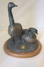 Vintage Ducks Unlimited Bronze Statue “The Guardian” Canadian Geese  picture
